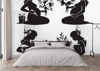 	 female,
		 cartoon woman,
		 girl,
		 birth
		 family
		 woman,
		 care,
		 parents
		 womb
		 family love
		 baby care
		 embryo
		 people
		 silhouette
		 baby in womb
		 cartoon girl
		 person si Wall mural